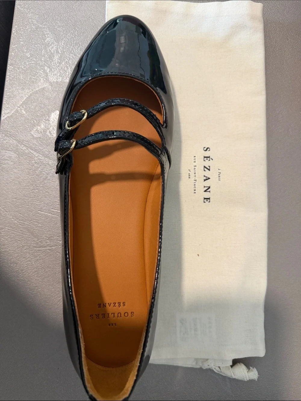 Sezane Black Ballet Shoes Brand New in Box
